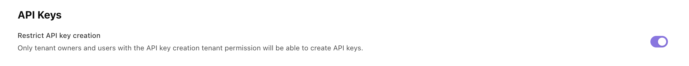 API Key Settings