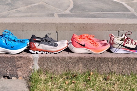KARBONSKO: Craft CTM Ultra, On Cloudboom, Nike Vaporfly Next % og Nike Zoom Fly har alle karbonplate inne i mellomsålen.  KARBONSKO: Craft CTM Ultra, On Cloudboom, Nike Vaporfly Next % og Nike Zoom Fly har alle karbonplate inne i mellomsålen.