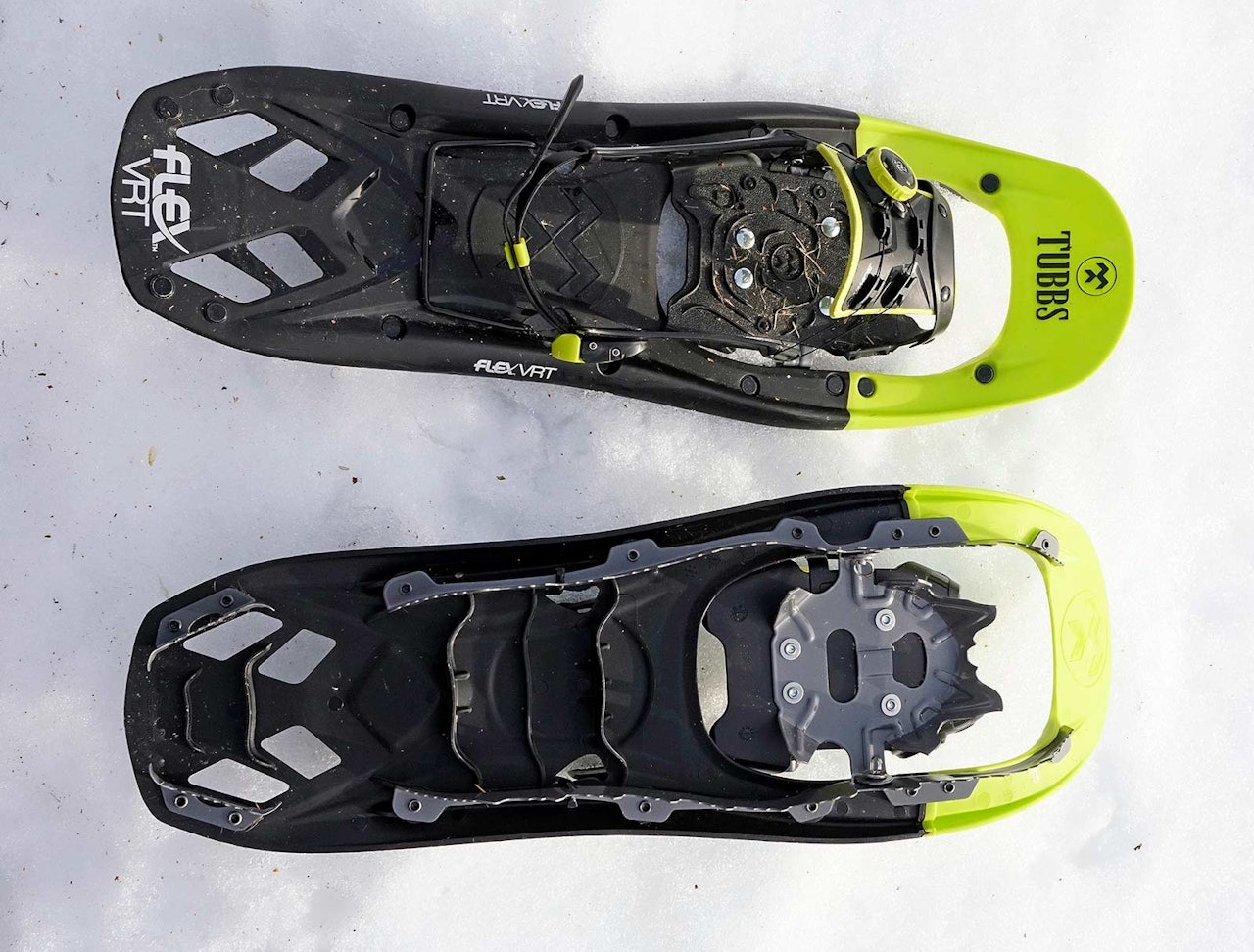 TUBBS FLEX TRUGER: Kan Tubbs Flex VRT score høyt i testen til tross for støy? Tubbs Flex truger i snøen