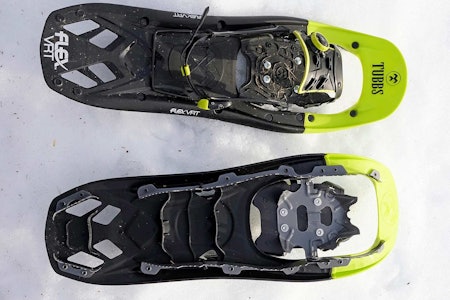 TUBBS FLEX TRUGER: Kan Tubbs Flex VRT score høyt i testen til tross for støy? Tubbs Flex truger i snøen