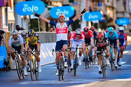 VANT: Jasper Stuyven lurte de store favorittene på flatene inn mot mål. Foto: Milano-Sanremo VANT: Jasper Stuyven lurte de store favorittene på flatene inn mot mål. Foto: Milano-Sanremo