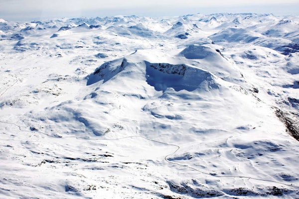 Steindalsnosi og Fanaråken frå vest. / Toppturar i Sogn. Steindalsnosi og Fanaråken frå vest. / Toppturar i Sogn.