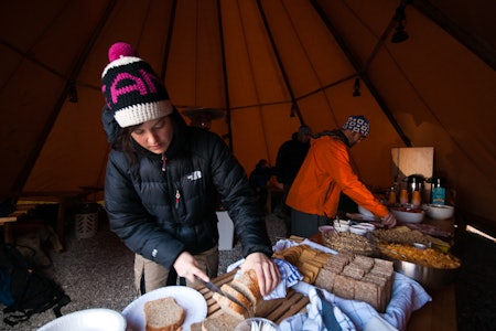 Mat på High Camp Turtagrø 