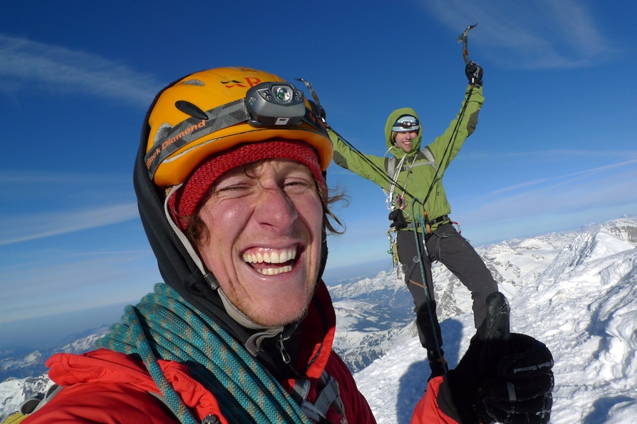 Nils Nielsen på en av sine mange topper! Nils Nielsen på en av sine mange topper!