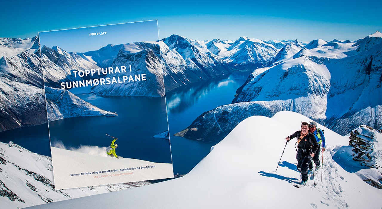 UTE: Endelig er Toppturar i Sunnmørsalpane her. Boken får du hos ffshop! Foto: Håvard Myklebust UTE: Endelig er Toppturar i Sunnmørsalpane her. Boken får du hos ffshop! Foto: Håvard Myklebust