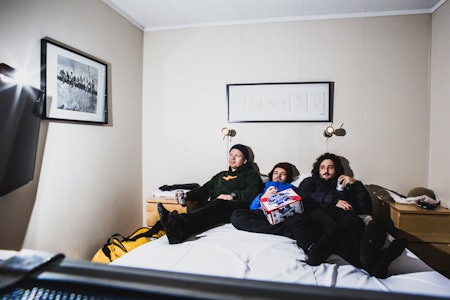 GIRA: Det var omtrent sånn stemning det var når bilturen startet fra Tromsø. GIRA: Det var omtrent sånn stemning det var når bilturen startet fra Tromsø.