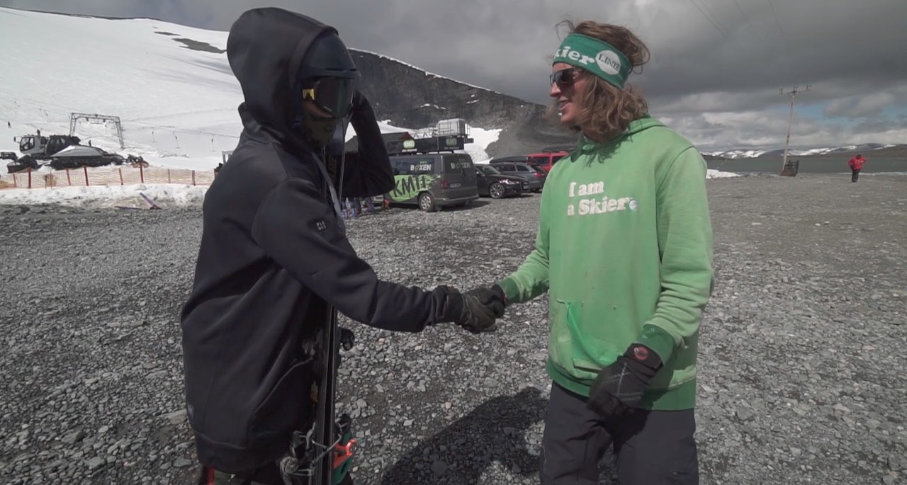 DA HAN MØTTE EVEN: Andy Parry møter Even Sigstad på Juvass. DA HAN MØTTE EVEN: Andy Parry møter Even Sigstad på Juvass.