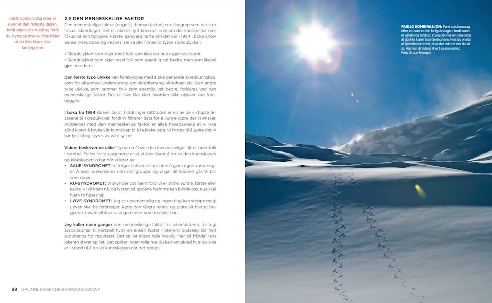 Oppslag Den lille snøskredboka Oppslag Den lille snøskredboka
