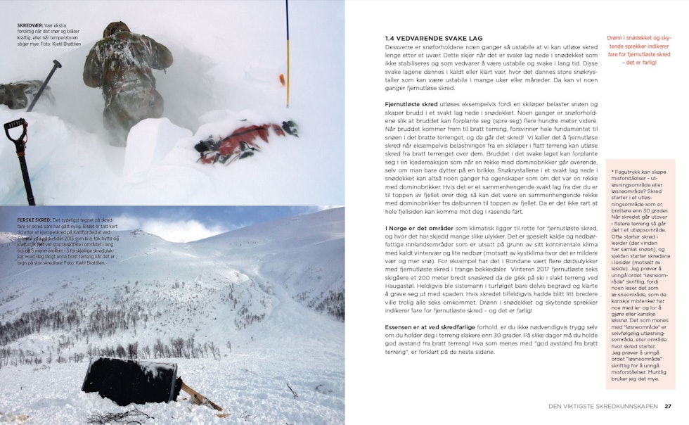 Oppslag Den lille snøskredboka Oppslag Den lille snøskredboka