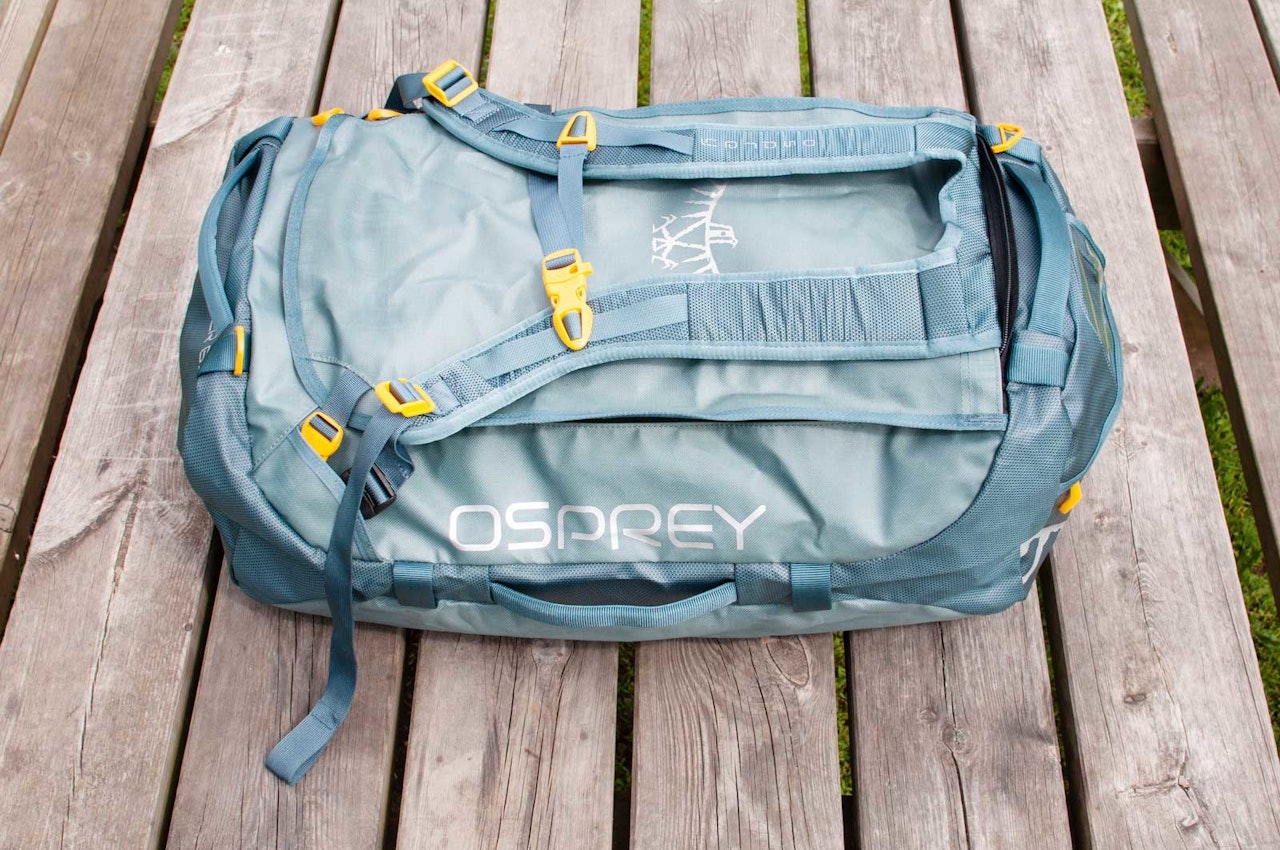 Tåler mye: Osprey Transporter 65 duffelbag Osprey Transporter 65 duffelbag