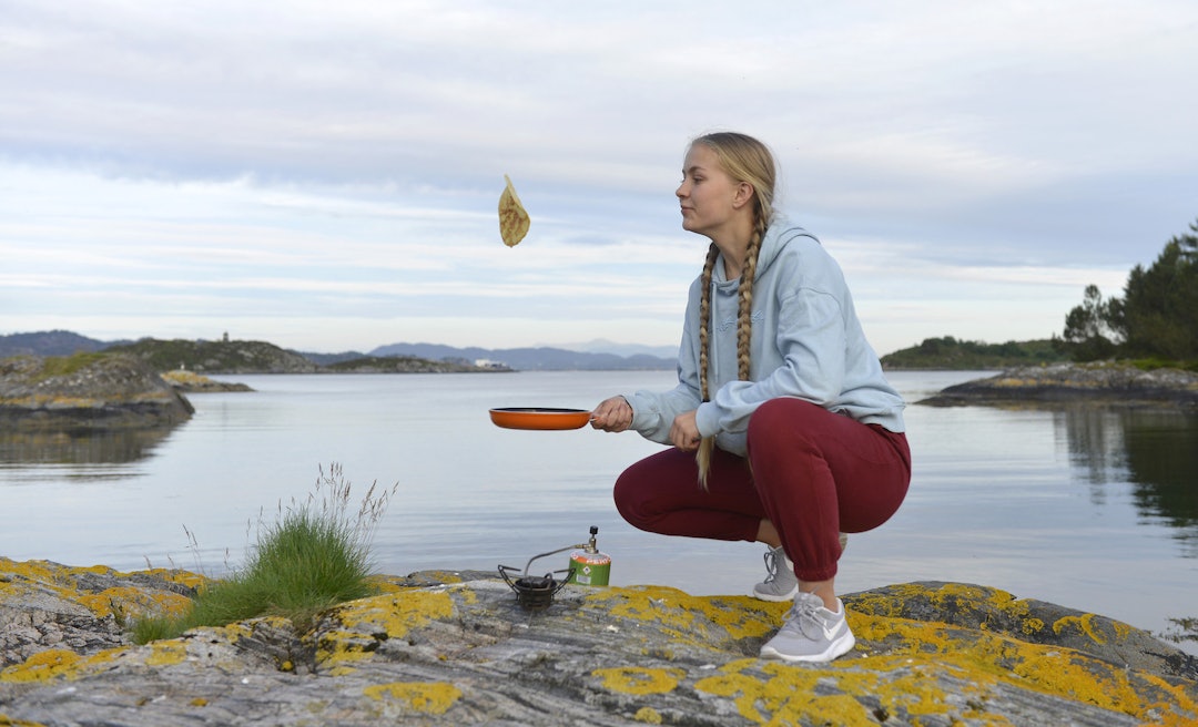 GODT SLIPP: Pannekaker var genialt da vi testet turstekepanner. Foto: Egill Danielsen test av turstekepanner