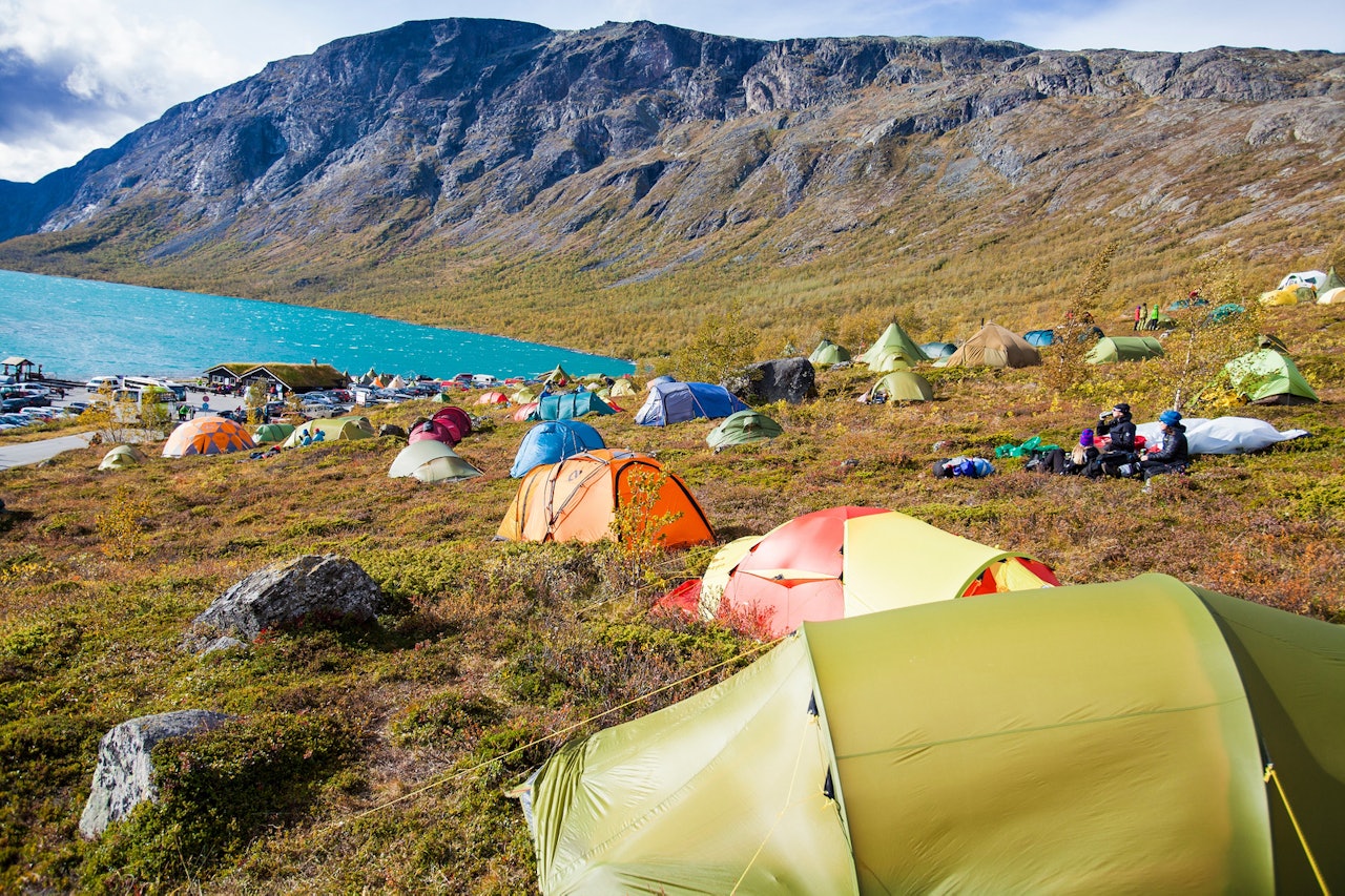 Festivalcampen ved Gjendeshiem i Jotunheimen. Foto: Thor Håkon Ulstad