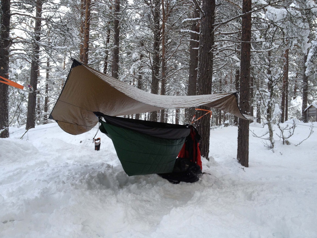 Hengekøyeliv vinterstid er også fullt mulig. Foto: Sverre Mørk