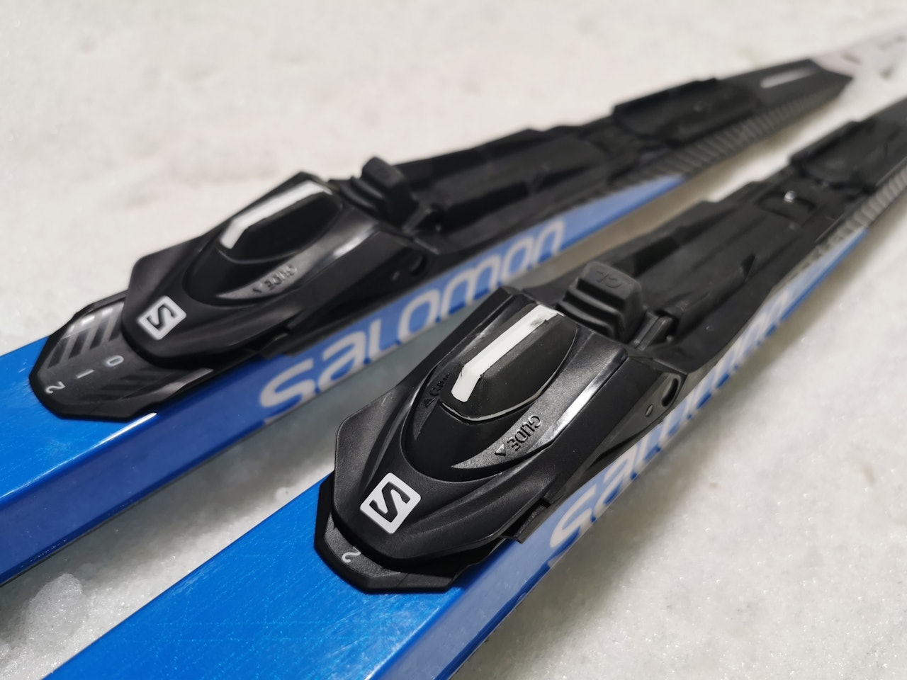 FLYTTBAR BINDING: Salomon Prolink Shift in er lett å flytte i riktig posisjon, uten at du trenger å gå av skien. Foto: Gunhild Aaslie Soldal FLYTTBAR BINDING fra Salomon