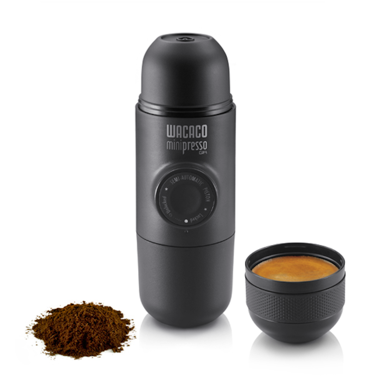 WACACO MINIPRESSO: Espresso er kaffe som brygges under trykk. Det gir en kraftigere og mer intens kaffeopplevelse. Foto: Produsent
