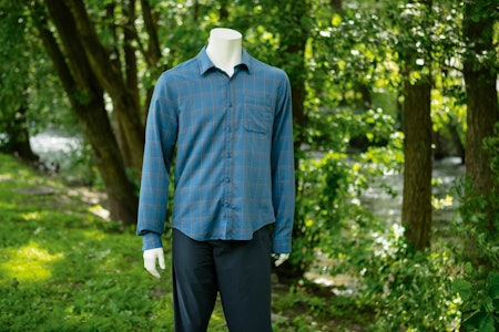 Icebreaker Compass Flannell Shirt Icebreaker Compass Flannell Shirt blå rutete turskjorte