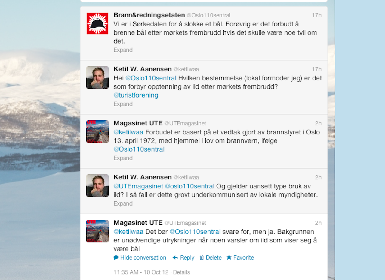 Dagens store spørsmål på Twitter.   Dagens store spørsmål på Twitter.