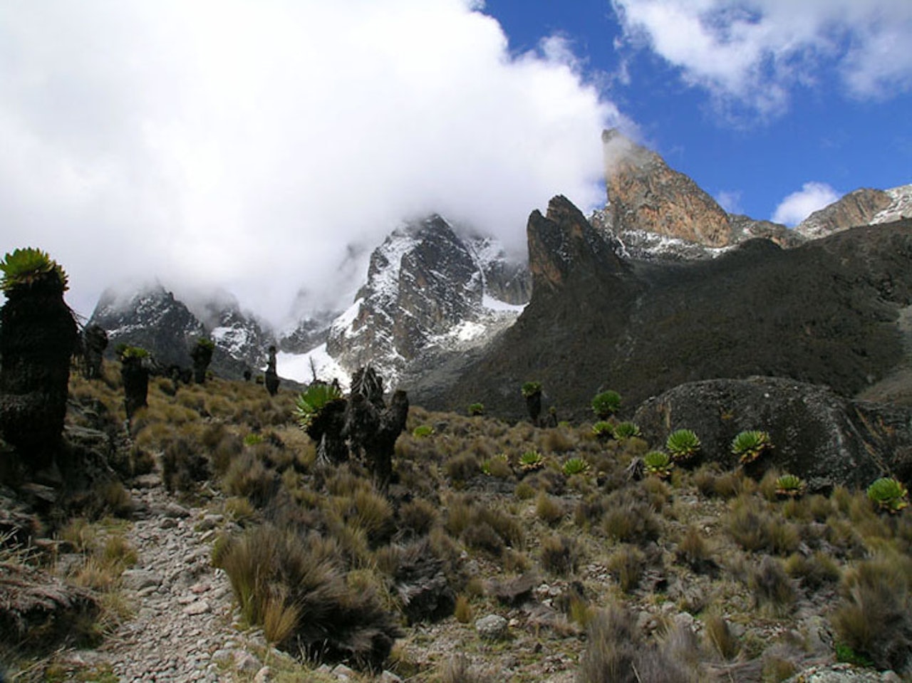 Mt. Kenya er Afrikas nest høyeste fjell. Foto: Hvitserk Mt. Kenya er Afrikas nest høyeste fjell. Foto: Hvitserk