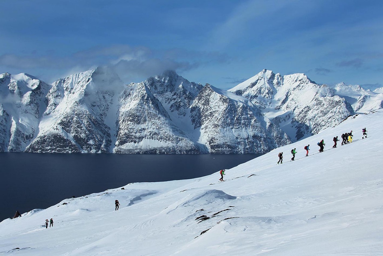 Her fra tidligere High Camp i Lyngen. Fotograf: Matti Bernitz Her fra tidligere High Camp i Lyngen. Fotograf: Matti Bernitz