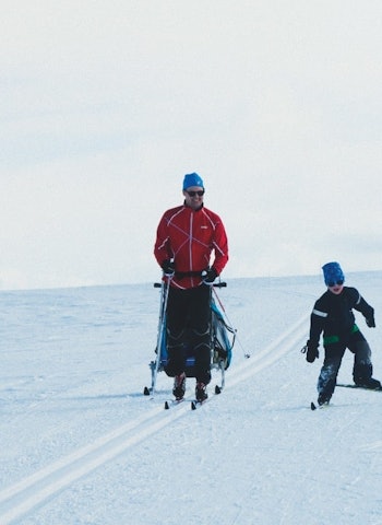 skøyting på ski med barn langrenn