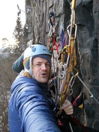 Aleksander Gamme har bratt læringskurve i Trollveggen. Foto: Gamme.no Aleksander Gamme har bratt læringskurve i Trollveggen. Foto: Gamme.no