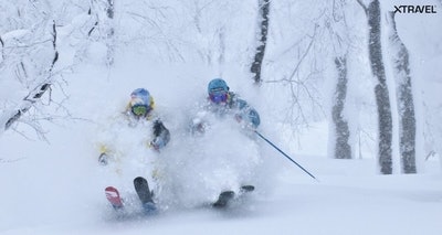 Pudder i Japan. Foto: Alexander Klun kaj__sverre_i_japan_av_alexander_klun