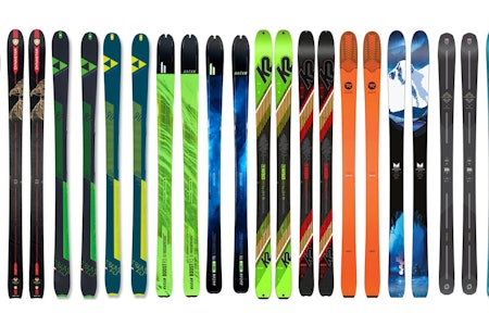 ALLSIDIG TEST: Fra venstre: Black Diamond Helio 76, Dynastar Mythic 87 Carbon, Dynastar Vertical Eagle, Fischer Transalp Carbon 82, Fischer Transalp Carbon 90, Hagan Boost 93, Hagan Core 83, K2 Wayback 88, K2 Wayback 80, Rossignol Seek 7 HD, SGN Jostedalen Carbon, Stereo Carbon Wolverine v2, Stöckli Edge Tour 88 og Åsnes Tindan. ALLSIDIG TEST: Fra venstre: Black Diamond Helio 76, Dynastar Mythic 87 Carbon, Dynastar Vertical Eagle, Fischer Transalp Carbon 82, Fischer Transalp Carbon 90, Hagan Boost 93, Hagan Core 83, K2 Wayback 88, K2 Wayback 80, Rossignol Seek 7 HD, SGN Jostedalen Carbon, Stereo Carbon Wolverine v2, Stöckli Edge Tour 88 og Åsnes Tindan.