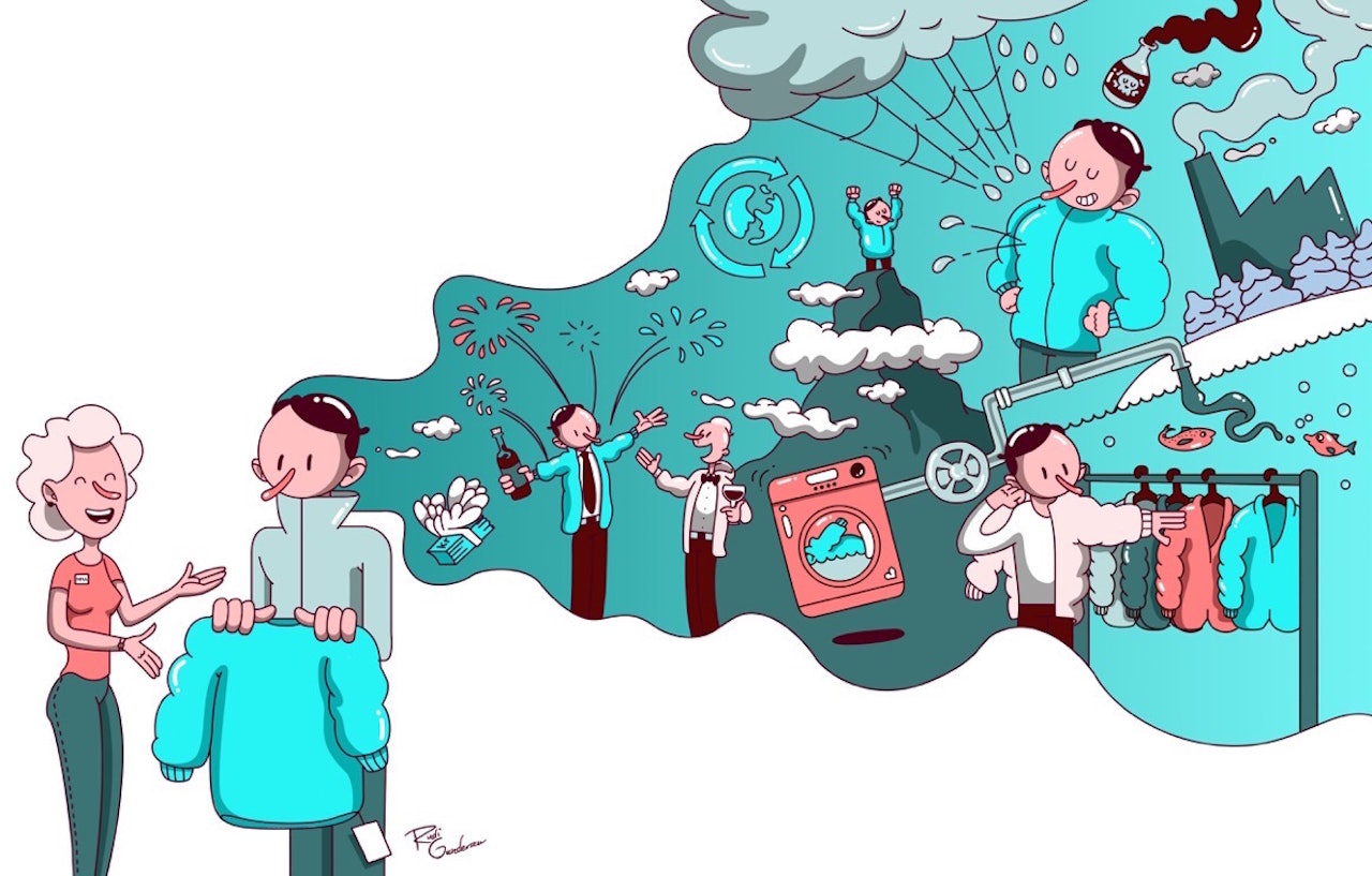 : – Forbrukeren er først og fremst opptatt av miljø når han eller hun kaster ting, sier Ingunn Klepp, forbruksforsker ved SIFO. Illustrasjon: Rudi Gundersen : – Forbrukeren er først og fremst opptatt av miljø når han eller hun kaster ting, sier Ingunn Klepp, forbruksforsker ved SIFO. Illustrasjon: Rudi Gundersen