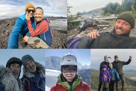 FINALISTENE I ÅRETS EVENTYRER: Even Augedal og Kristina Lund Leivestad, Kjartan Bergsvåg, Børge Ousland og MIke Horn, Thomas Lone og Villmarksfamilien  FINALISTENE I ÅRETS EVENTYRER: Even Augedal og Kristina Lund Leivestad, Kjartan Bergsvåg, Børge Ousland og MIke Horn, Thomas Lone og Villmarksfamilien