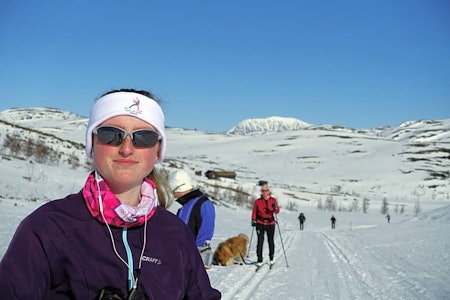 I bakkene opp fra Grasfjellsætri får en vakker utsikt mot Gaustatoppen. Grasfjell langrenn tur guide