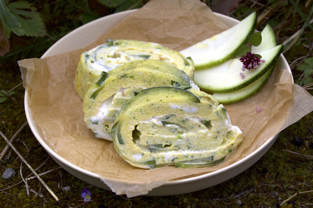 SQUASHRULL: Veldig godt, enten som en liten forrett eller som turlunsj. Foto: Sigrid Henjum squashrull som turmat