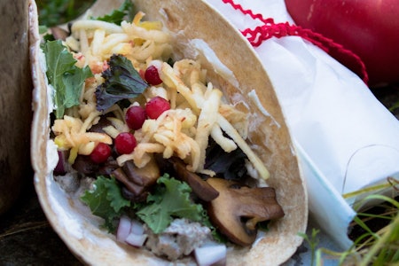 TIDENES MATPAKKE:  Gryte i tortilla er like godt som det er genialt enkelt på tur! Foto: Sigrid Henjum tortilla turmat sigrid henjum