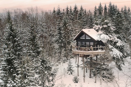 Falkeredet er en av fem spektakulære hytter i Veggeskogen ved Horten. Foto: Gunnar Bækkevold