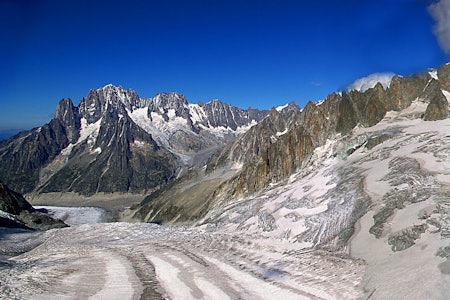 OPPVARMES: Stein- og issprang er et stadig økende risikomoment i Mt. Blanc. Bilde: Alessandro Borgogno