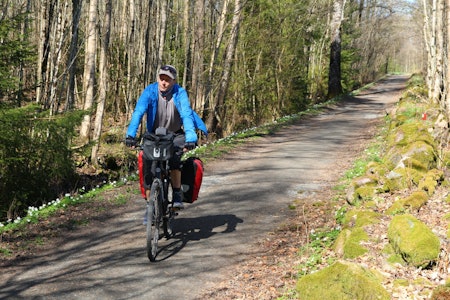 BORGLEDEN: Det finnes ni pilegrimsleder i Norge, og en av dem starter ved svenskegrensa i Halden, gjennom Viken til Oslo. Foto: Øyvind Wold BORGLEDEN pilgrimsled sykkeltur