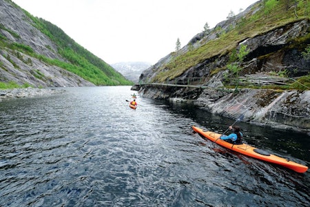 GRØNT; På vei opp mot Lakselvvatnet blir det frodig og villmarken tar til for alvor. GRØNT; På vei opp mot Lakselvvatnet blir det frodig og villmarken tar til for alvor.