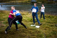 Tøffe tak i multisportkonkurransen lørdag. Foto: Eivind Haugstad Kleiven Tøffe tak i multisportkonkurransen lørdag. Foto: Eivind Haugstad Kleiven
