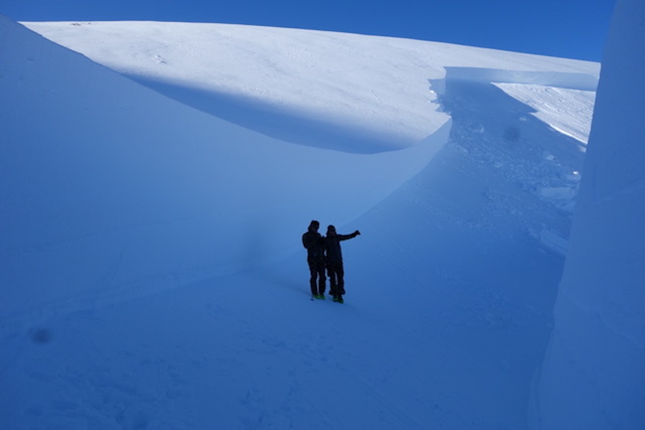 MASSIVT: Skred utløst ved skikjøring i Troms mars 2014. Foto: Kjetil Brattlien