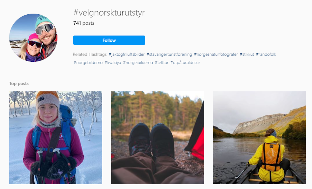 instagram velgnorskturutstyr norsk sportsbransjje utstyrsnytt utemagasinet