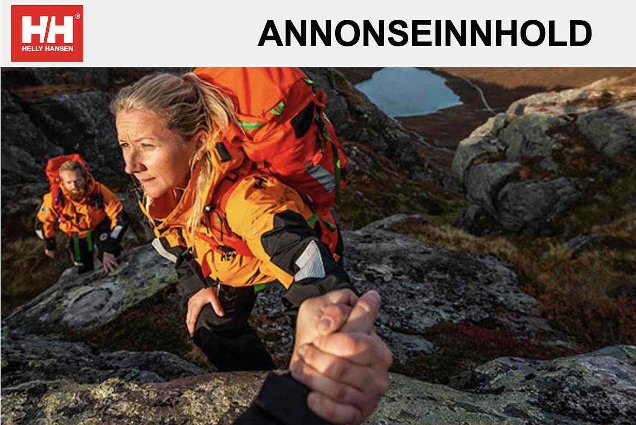 Inger Lise er en av 2000 frivillige i redningsgruppene til Norsk Folkehjelp. Foto: Helly Hansen 