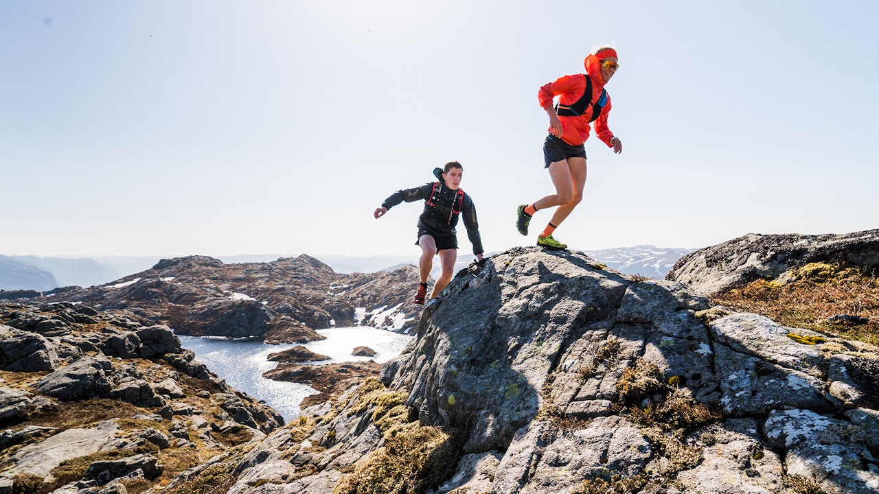 LØPETUR: Malene Haukøy og Tommy Haga på vei til Bynuten i Sandnes. løpetur i sandnes