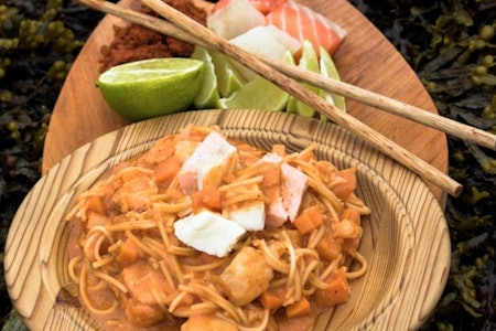 THAI PÅ TUR: Ei fiskegryte som er rik på smak. Foto: Sigrid Henjum THAI PÅ TUR: Ei fiskegryte som er rik på smak. Foto: Sigrid Henjum