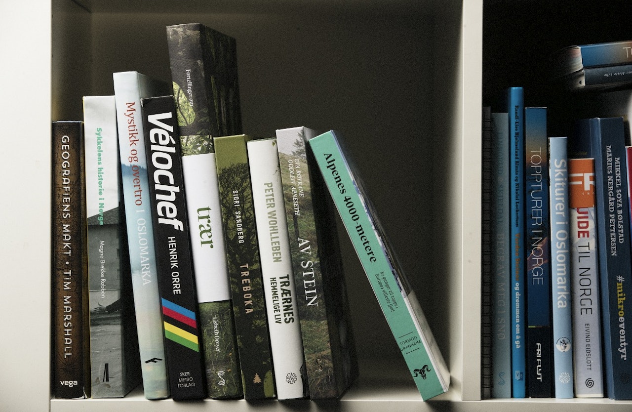 PÅ ØVERSTE HYLLE: Vi har plukket fram noen av årets utgivelser vi synes fortjener en plass i bokhylla. Foto: Kristoffer Kippernes