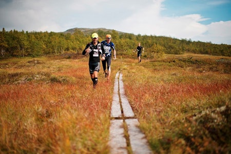 DE SPREKESTE BLANT OSS: Høsten er fin på fjellet, og flere og flere lar seg friste av lange løpeturer i konkurranseform. Her fra Hardangervidda Marathon. Foto: Agurtxane Concellon DE SPREKESTE BLANT OSS: Høsten er fin på fjellet, og flere og flere lar seg friste av lange løpeturer i konkurranseform. Her fra Hardangervidda Marathon. Foto: Agurtxane Concellon