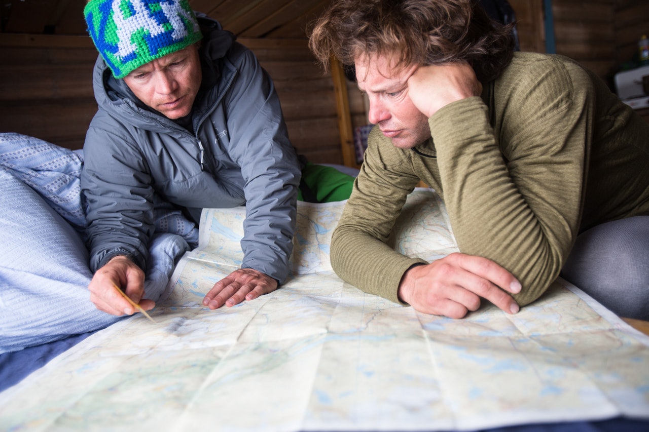 Stian Hagen og Dave Rosebarger finjusterer ruta. Foto: Christian Nerdrum Stian Hagen og Dave Rosebarger finjusterer ruta. Foto: Christian Nerdrum