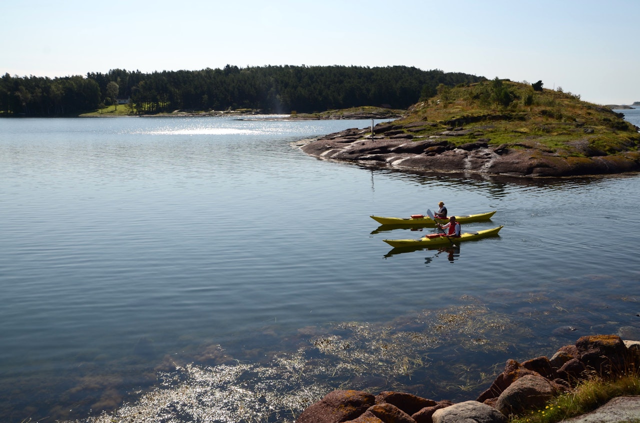 NÅR DU EN GANG KOMMER: Padleleden langs vestfoldskysten, som her utenfor Nøtterøy. Foto: Sandra Lappegard Wangberg padleleden vestfold