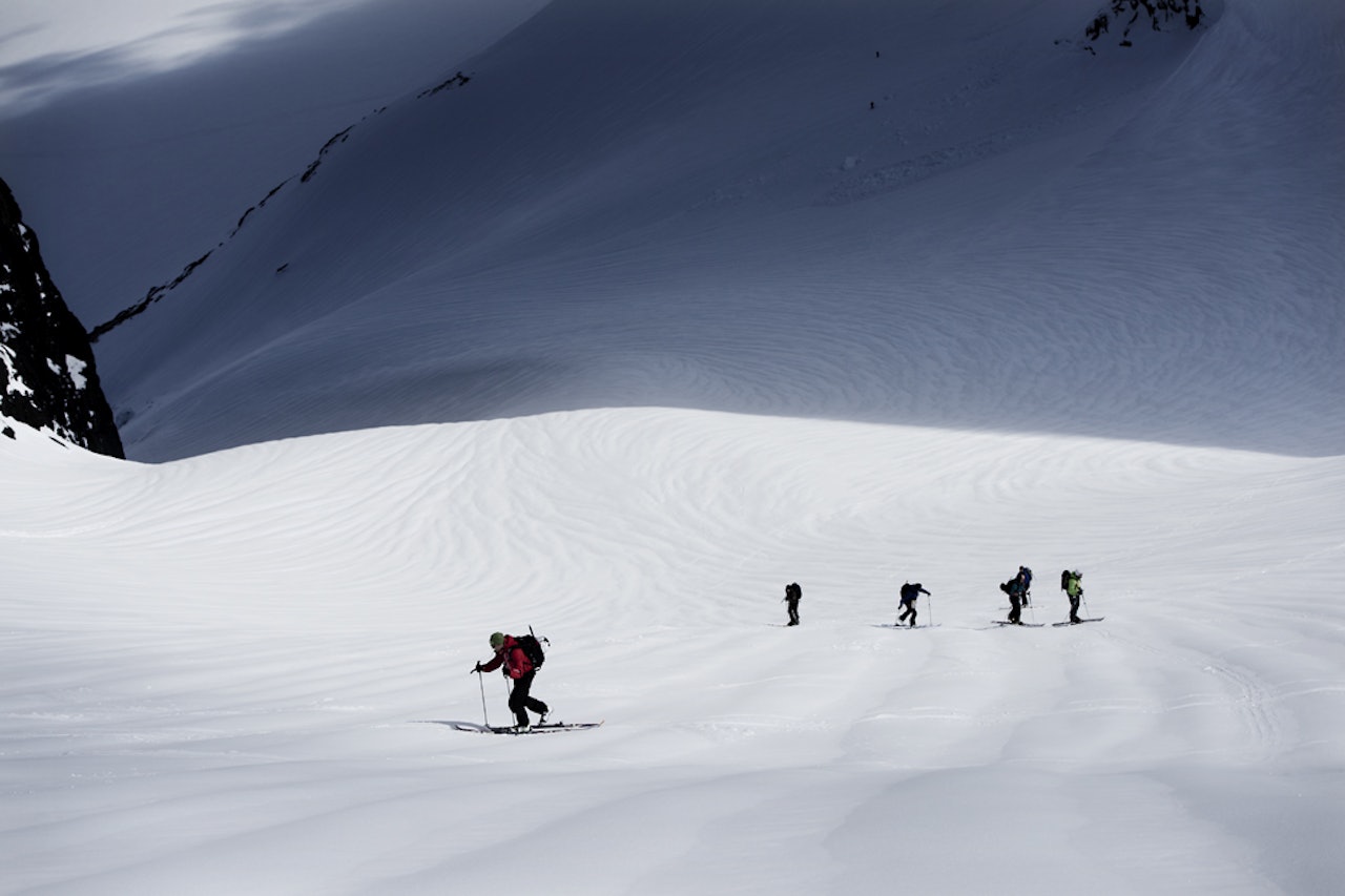 OFTE PROBLEMATISK: Å handle rett i en sammensatt gruppe med ujevnt nivå, ambisjon og antall. Det er en sosial øvelse. Foto: Martin I. Dalen gruppedynamikk på tur