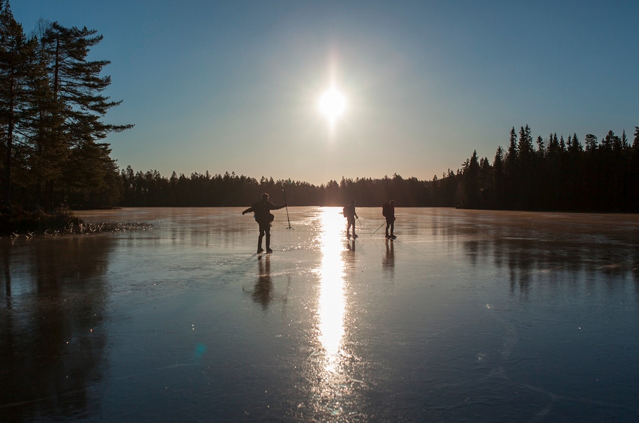 ISTID: Her fra Smalgjemenningen, et langstrakt vann i Romeriksåsene, og ekstra innbydende når isen har lagt seg. Foto: Marte Stensland Jørgensen turskøyter