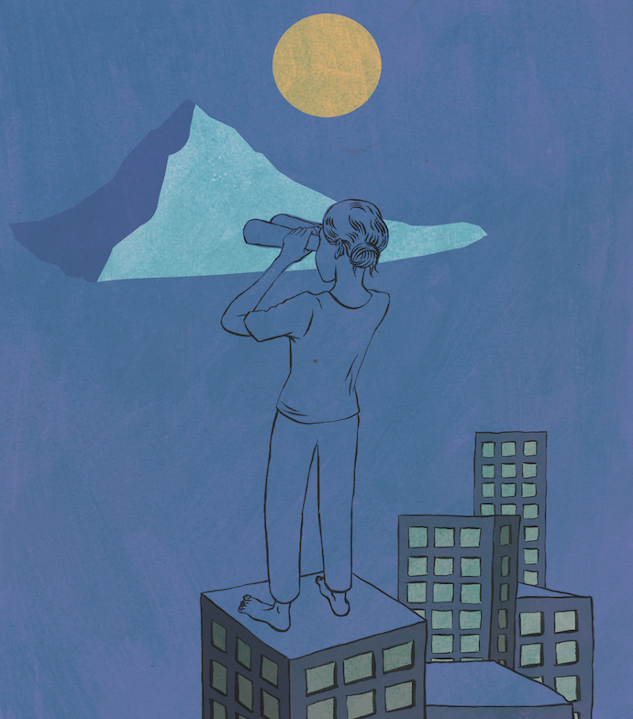 DRIVKREFTER: Dette ønsket om å teste grenser, denne driven vekk fra samlebåndet. Om det er spisse fjelltopper eller sprøytespisser som gir dem kicket, rusen, fellesskapet, kanskje ligner det, skriver Sigri Sandberg. ILLUSTRASJON: Anne Vollaug DRIVKREFTER: Dette ønsket om å teste grenser, denne driven vekk fra samlebåndet. Om det er spisse fjelltopper eller sprøytespisser som gir dem kicket, rusen, fellesskapet, kanskje ligner det, skriver Sigri Sandberg. ILLUSTRASJON: Anne Vollaug