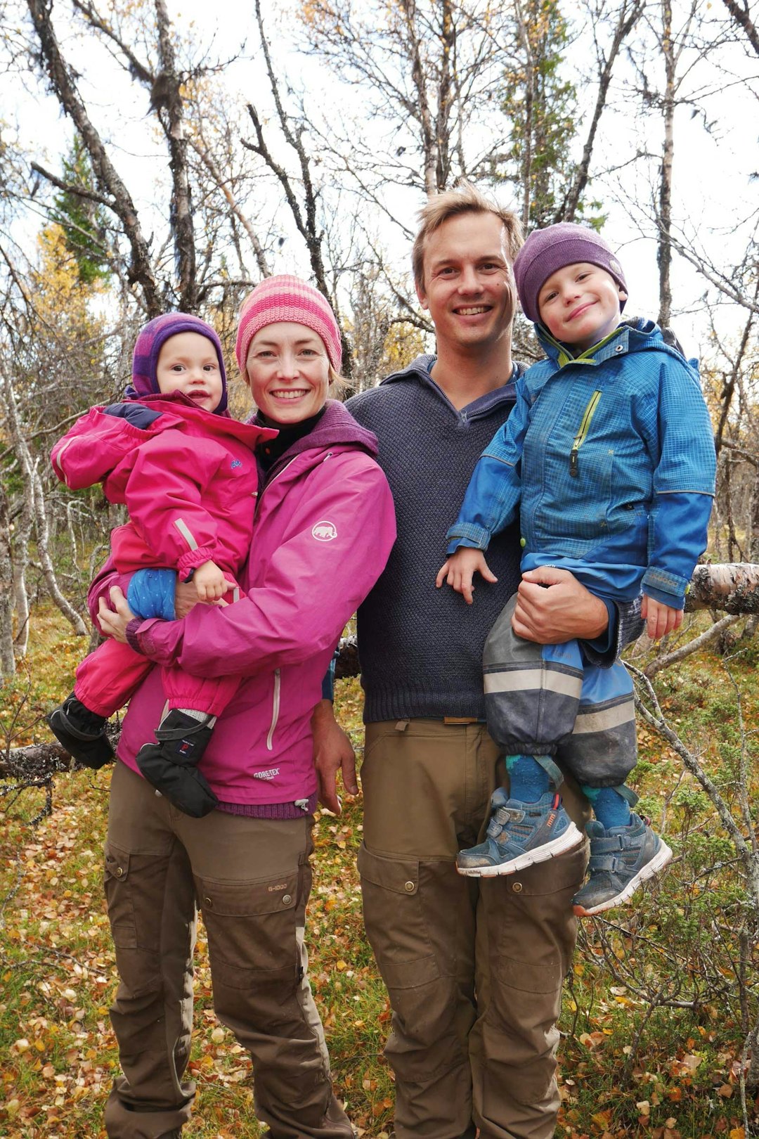 Friluftsflokken: Leonora, Nina, Oliver og Vilder, her på tur på Venabygdsfjellet. Foto: Kalle Kalelic Friluftsflokken-1